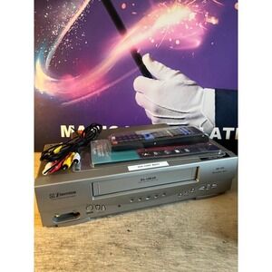 Emerson EWV404 VCR DA-4Head VHS Player Video Cassette Tested  With Remote